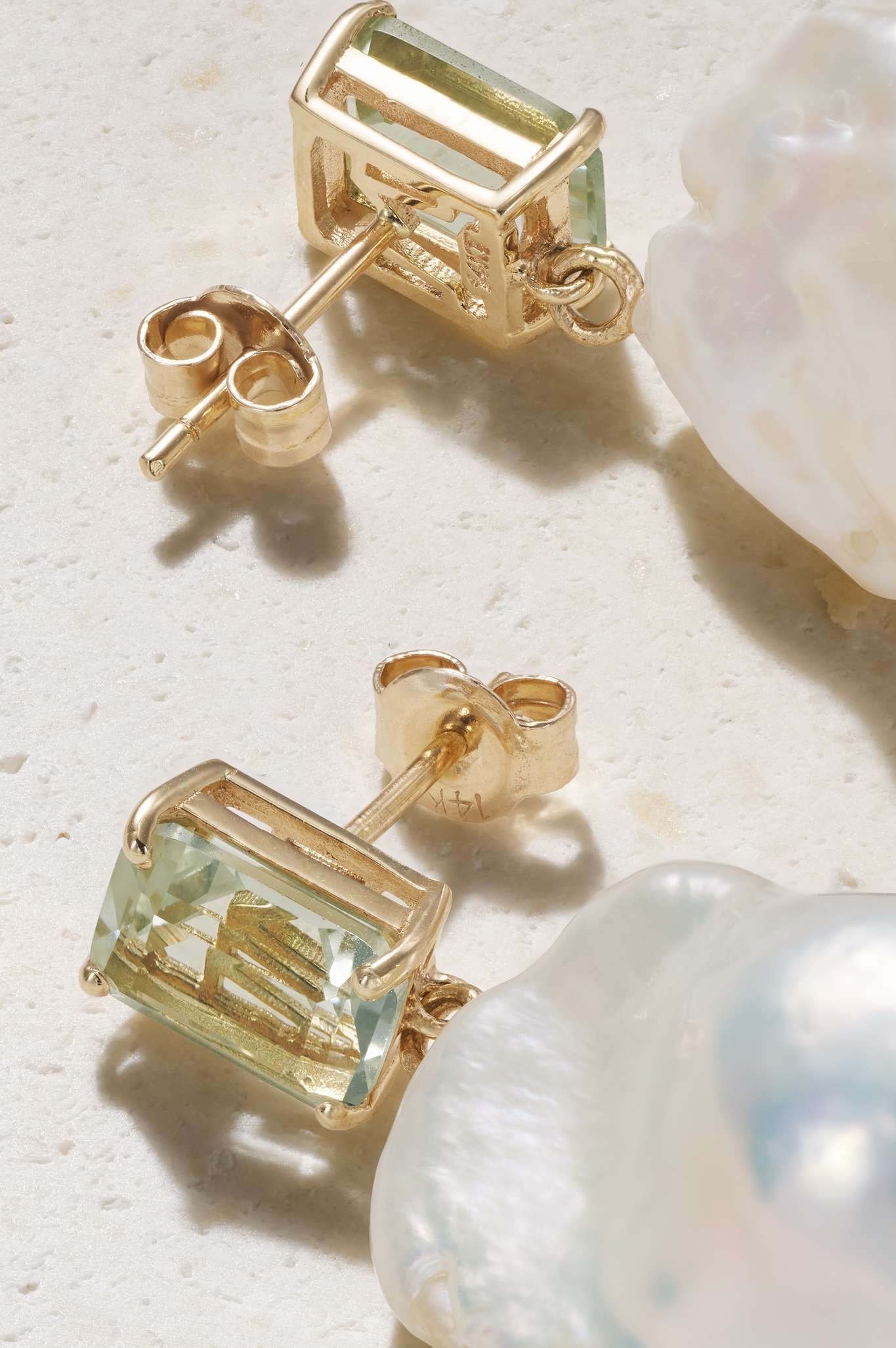 14-karat gold, pearl and amethyst earrings - 6