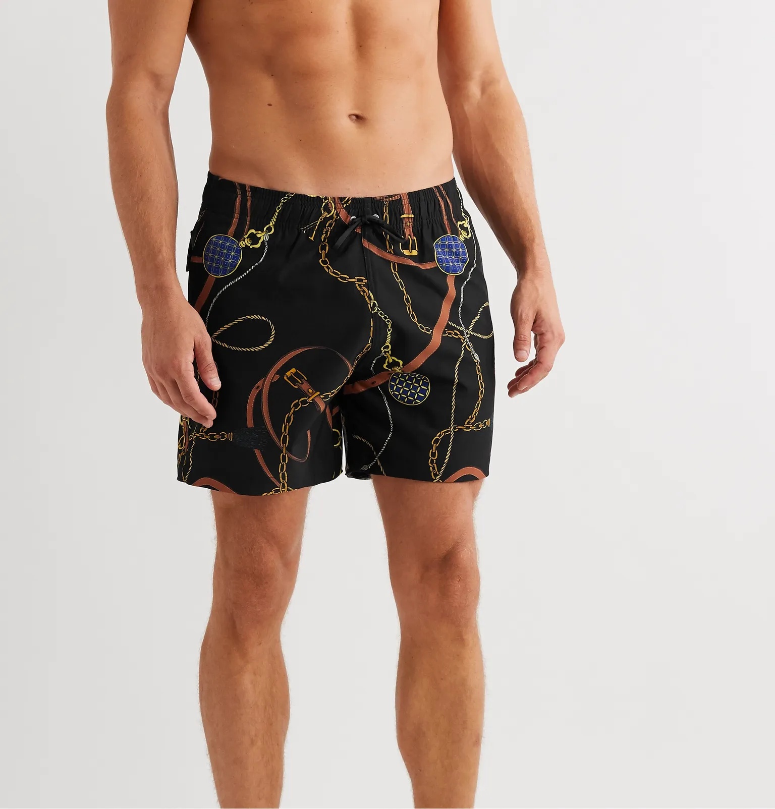 Mid-Length Printed Stretch-Shell Swim Shorts - 2