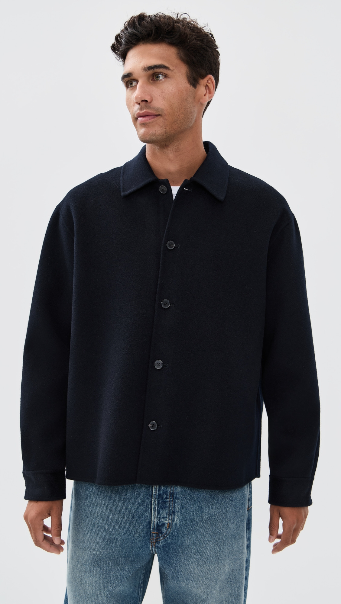 Double Face Wool Shirt Jacket - 6