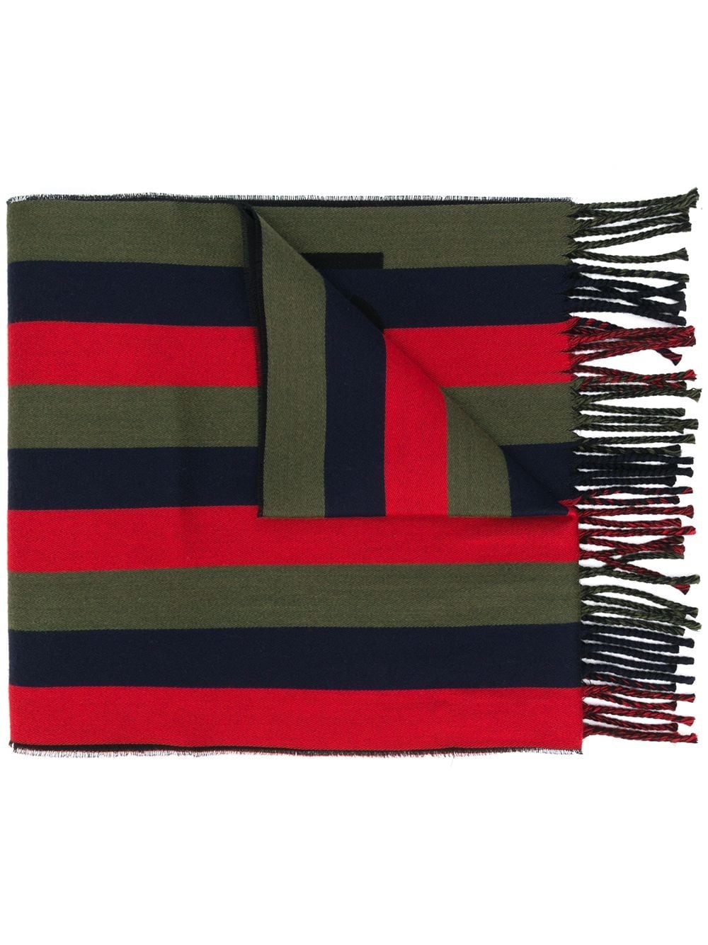 striped wool scarf - 1