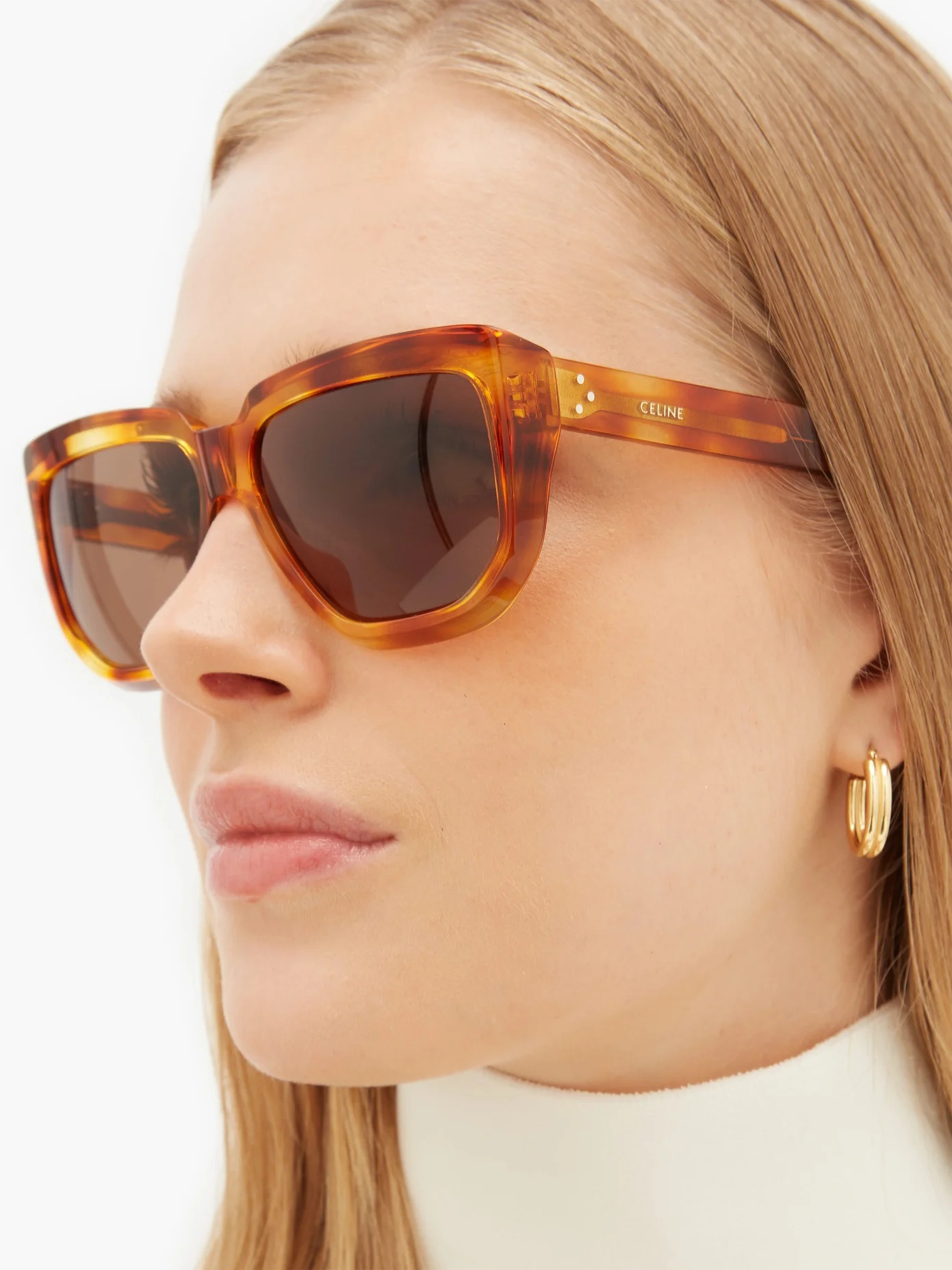 Oversized D-frame acetate sunglasses - 2