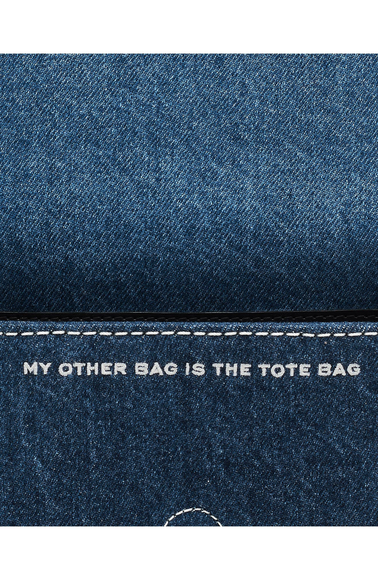 Marc Jacobs The Mini Leather Crossbody Bag in Blue Denim at Nordstrom - 4