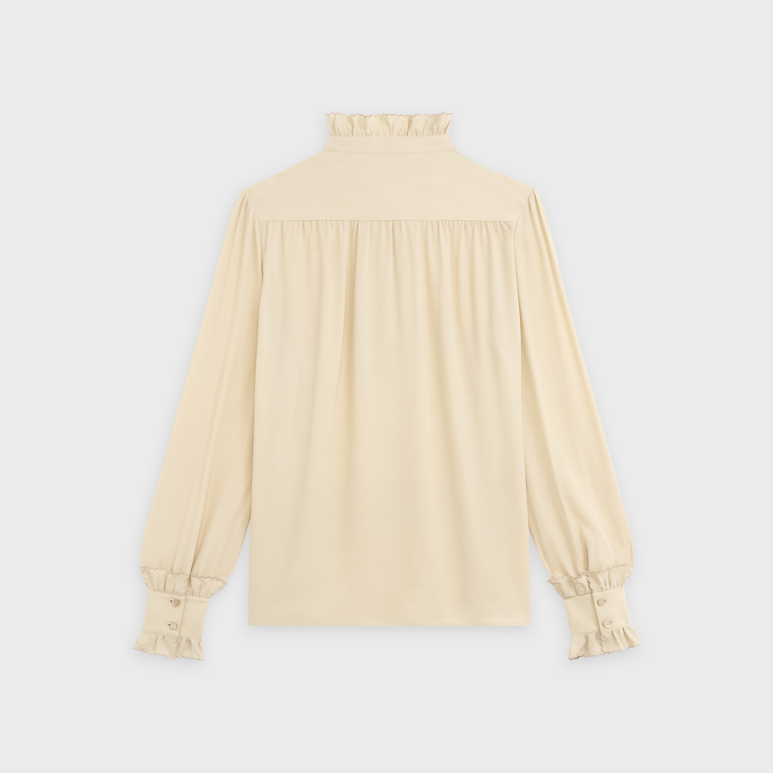 FRILLED BLOUSE IN SILK CRÊPE - 2