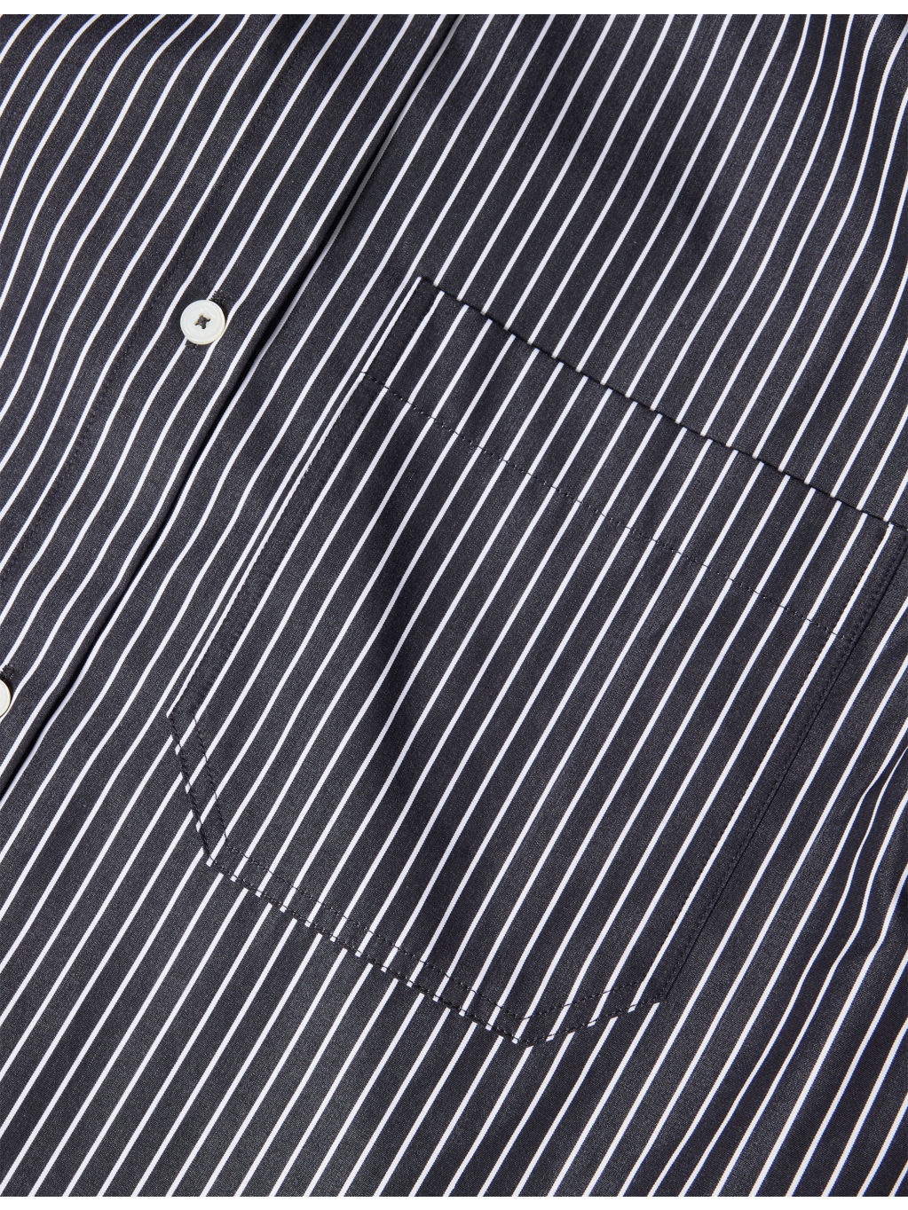 Striped Curved-Hem Cotton Shirt-Dress - 6