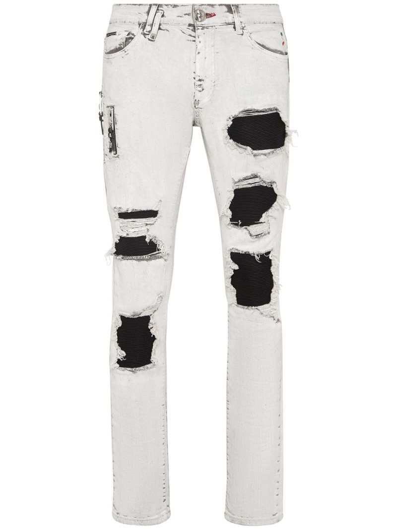 ripped stonewashed 마른 청바지 1