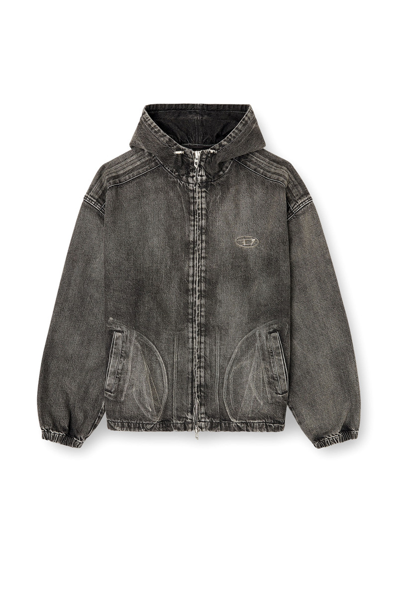 HOODED JACKET IN FADED DENIM 1