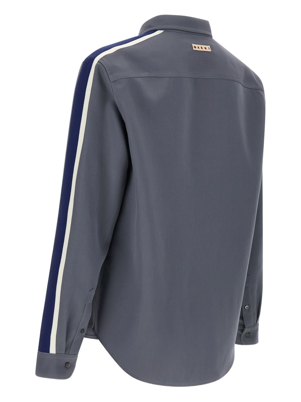 STRIPE-DETAIL VIRGIN WOOL SHIRT - 2