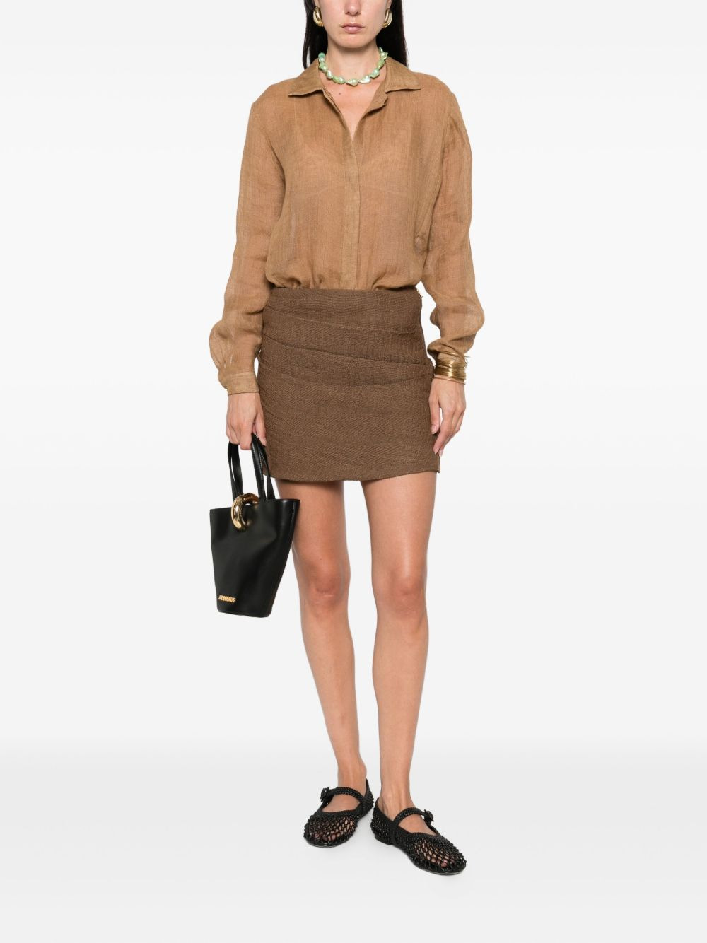 button-down linen shirt - 2