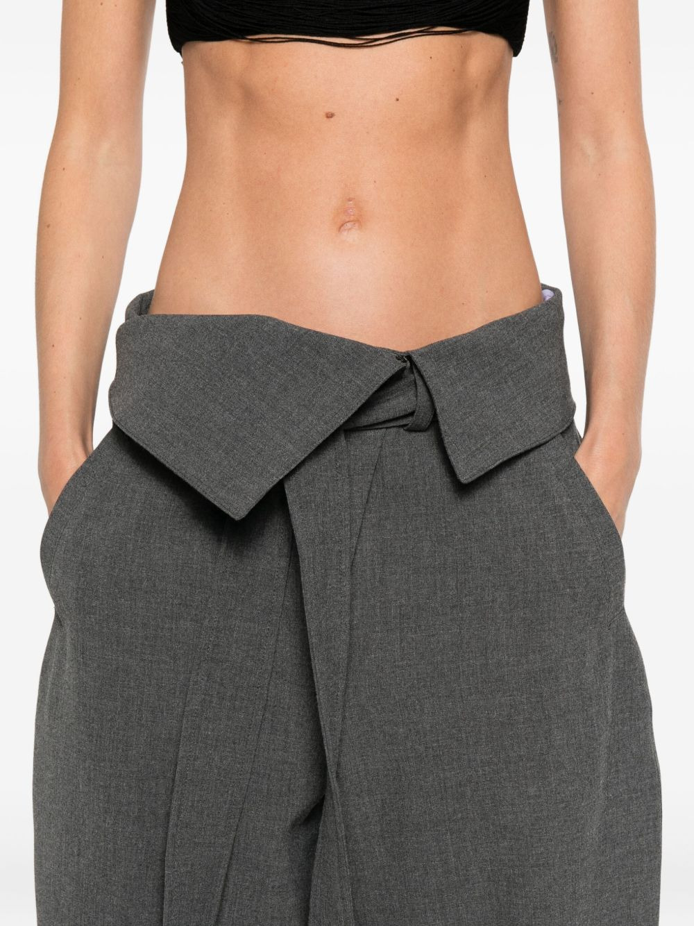 fold waist trousers - 5