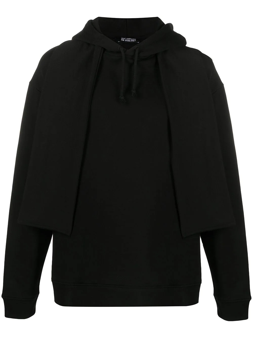 tie-detail hoodie - 1