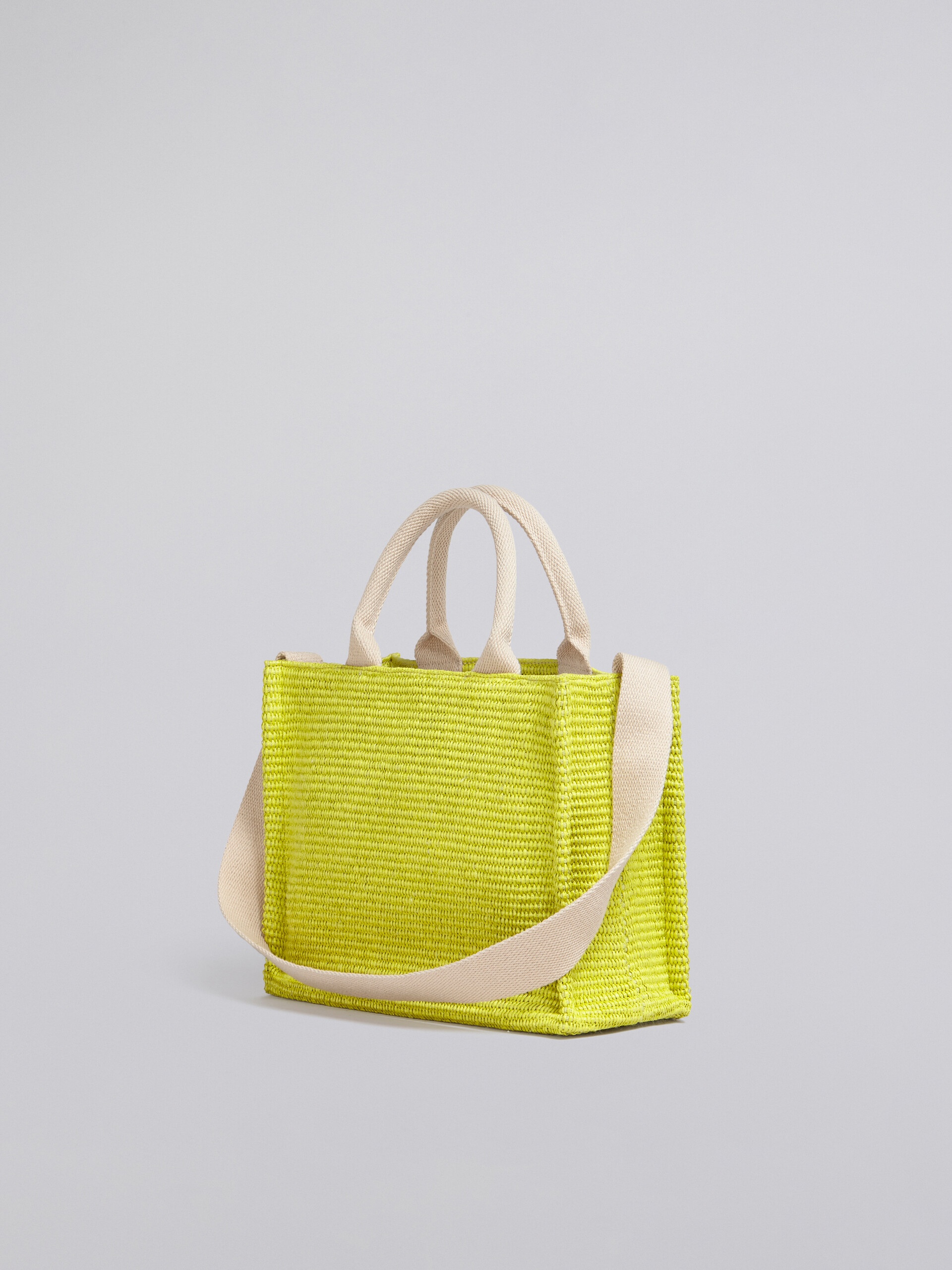 SMALL YELLOW RAFFIA TOTE BAG - 3