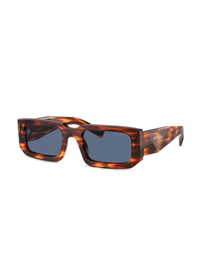 Prada tortoiseshell-effect rectangle-frame sunglasses outlook