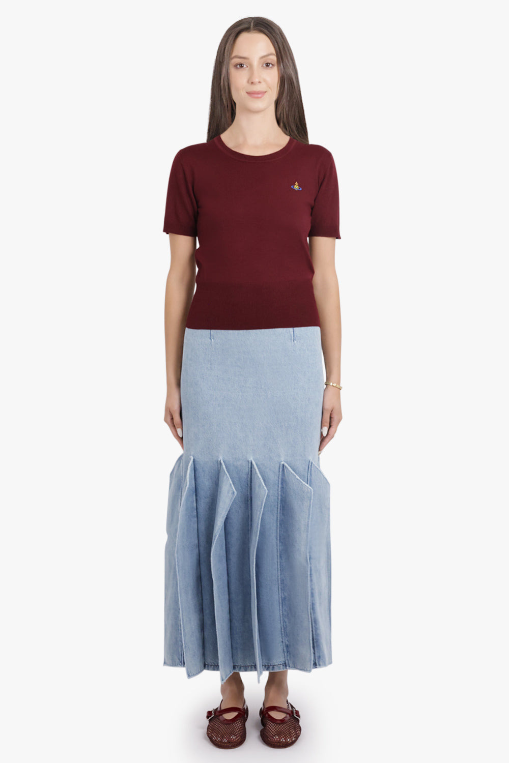 BEA S/S KNIT TOP | BRICK RED - 4