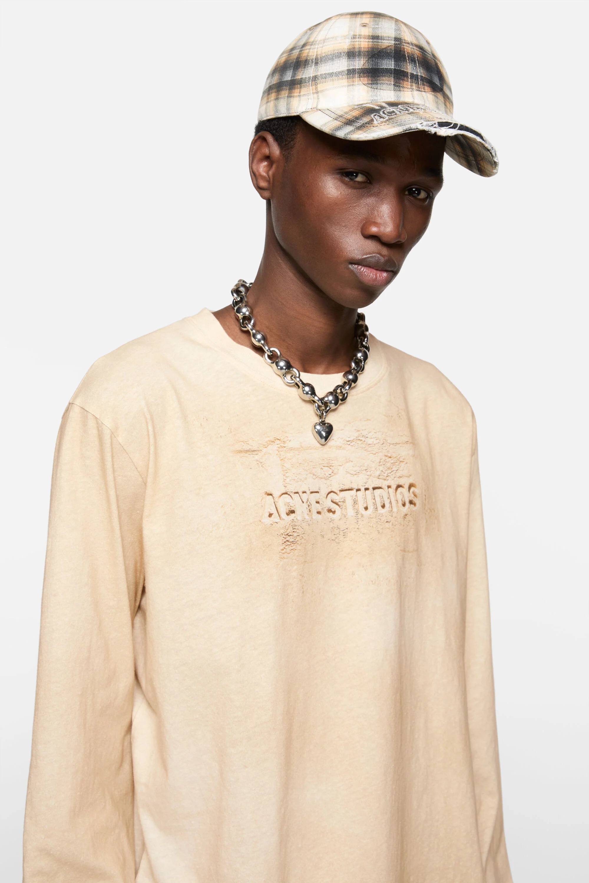 Long sleeve logo t-shirt - Sand beige - 4