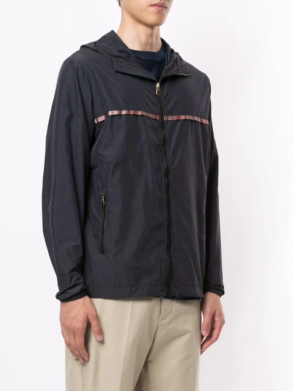 signature stripe-trim cagoule - 3