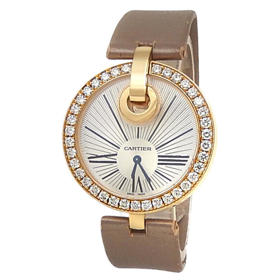 Pre-owned Cartier Captive De Cartier Quartz Diamond Silver Dial Ladies Watch WG600010 - 1