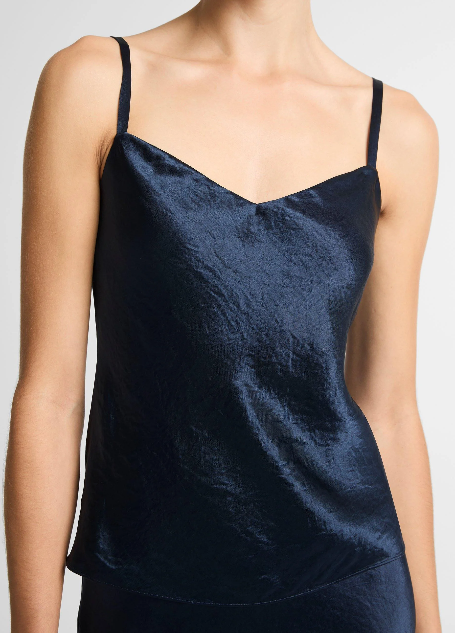 Satin V-Neck Camisole - 1