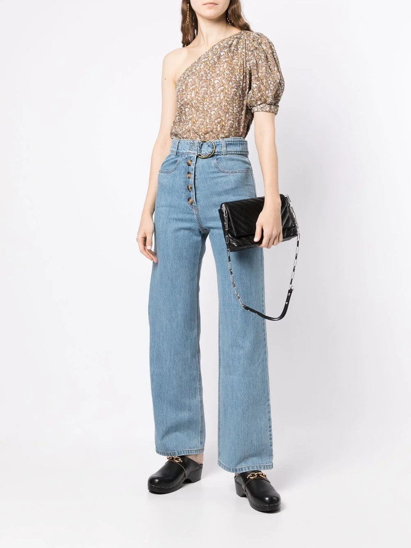asymmetric floral-print blouse 6