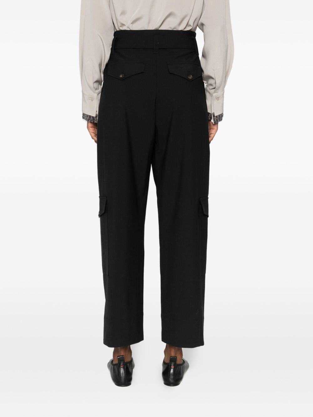 belted cargo pants - 4