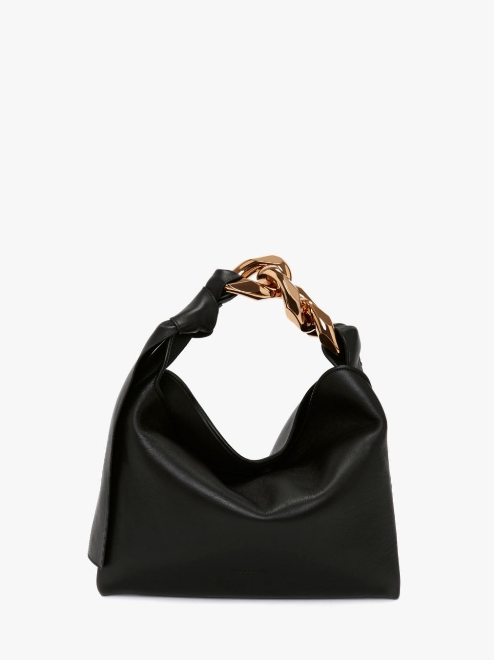 SMALL CHAIN HOBO - LEATHER SHOULDER BAG - 1