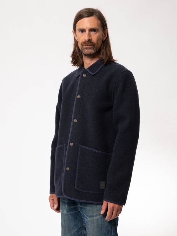 Fred Cloth Jacket Navy - 3