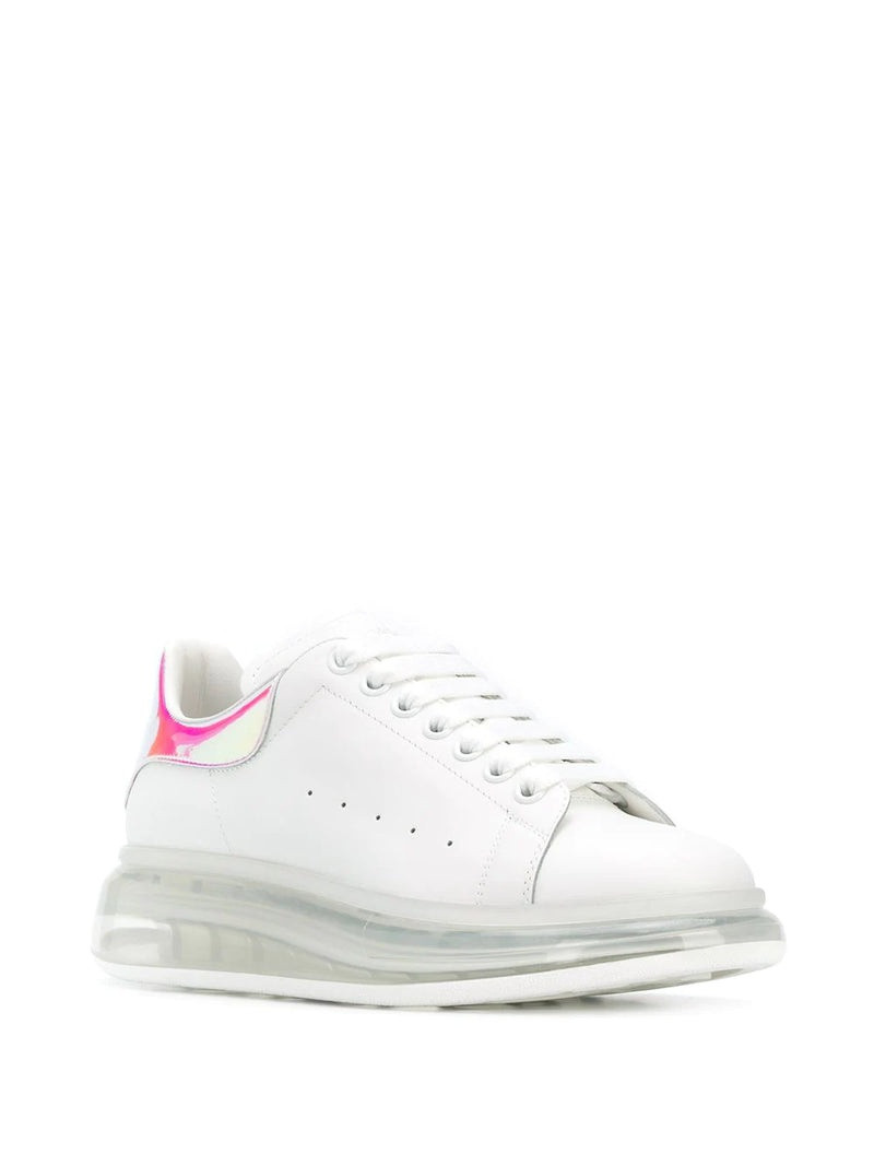 Alexander McQueen Alexander McQueen Oversized Iridescent Heel Clear Sole Sneakers White/Multi outlook