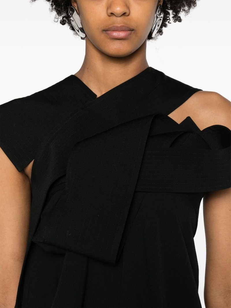 asymmetric wool midi dress 5