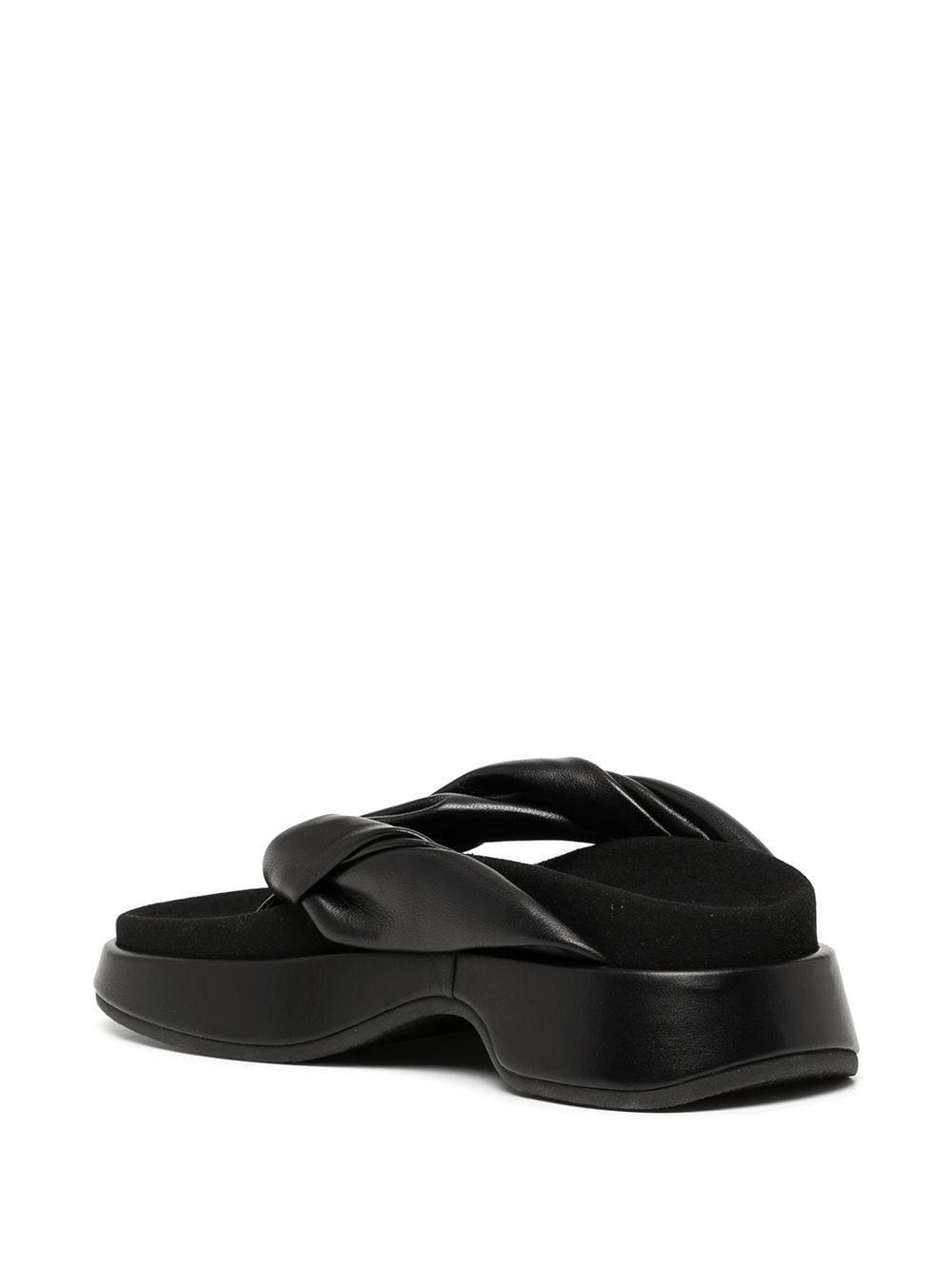twist-strap platform flip flops - 3
