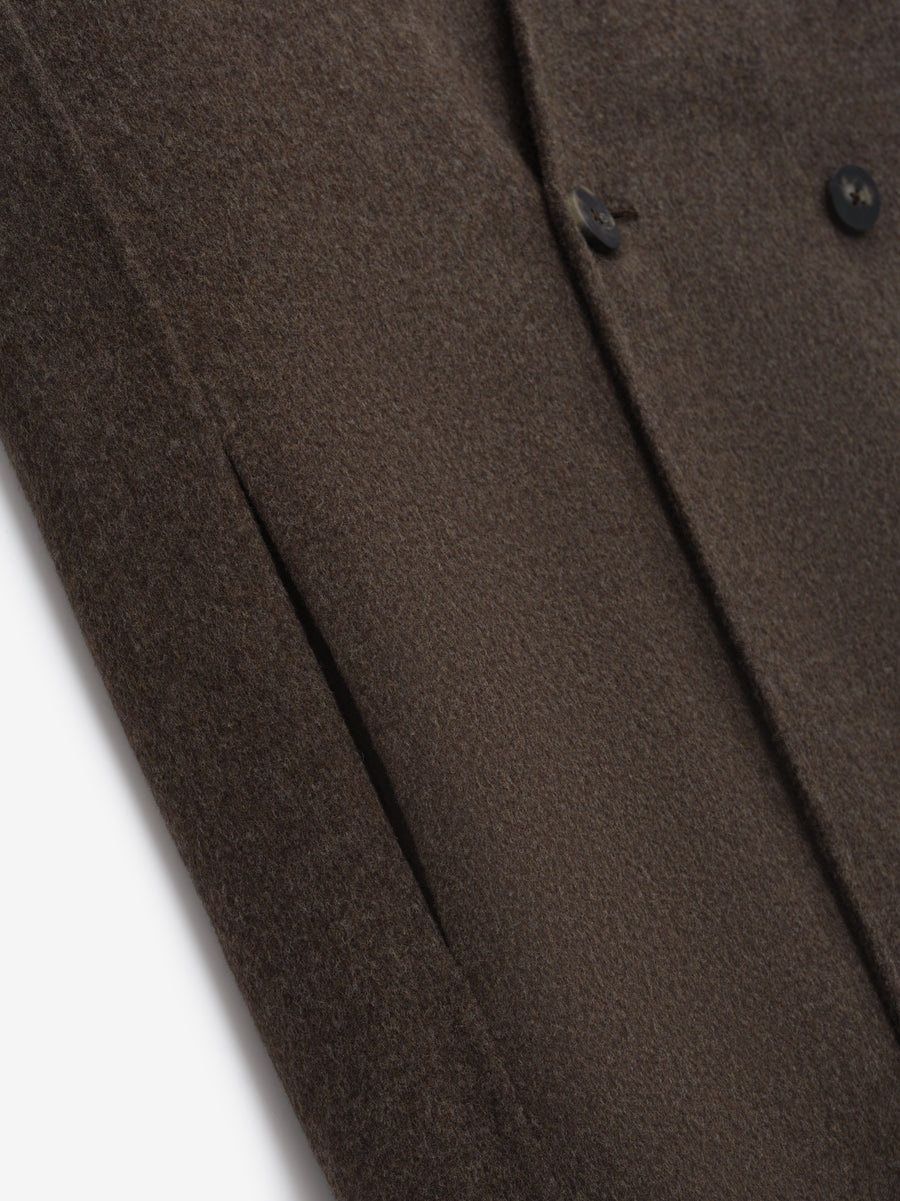 Brushed Wool Cashmere Lapelless Blazer - 3