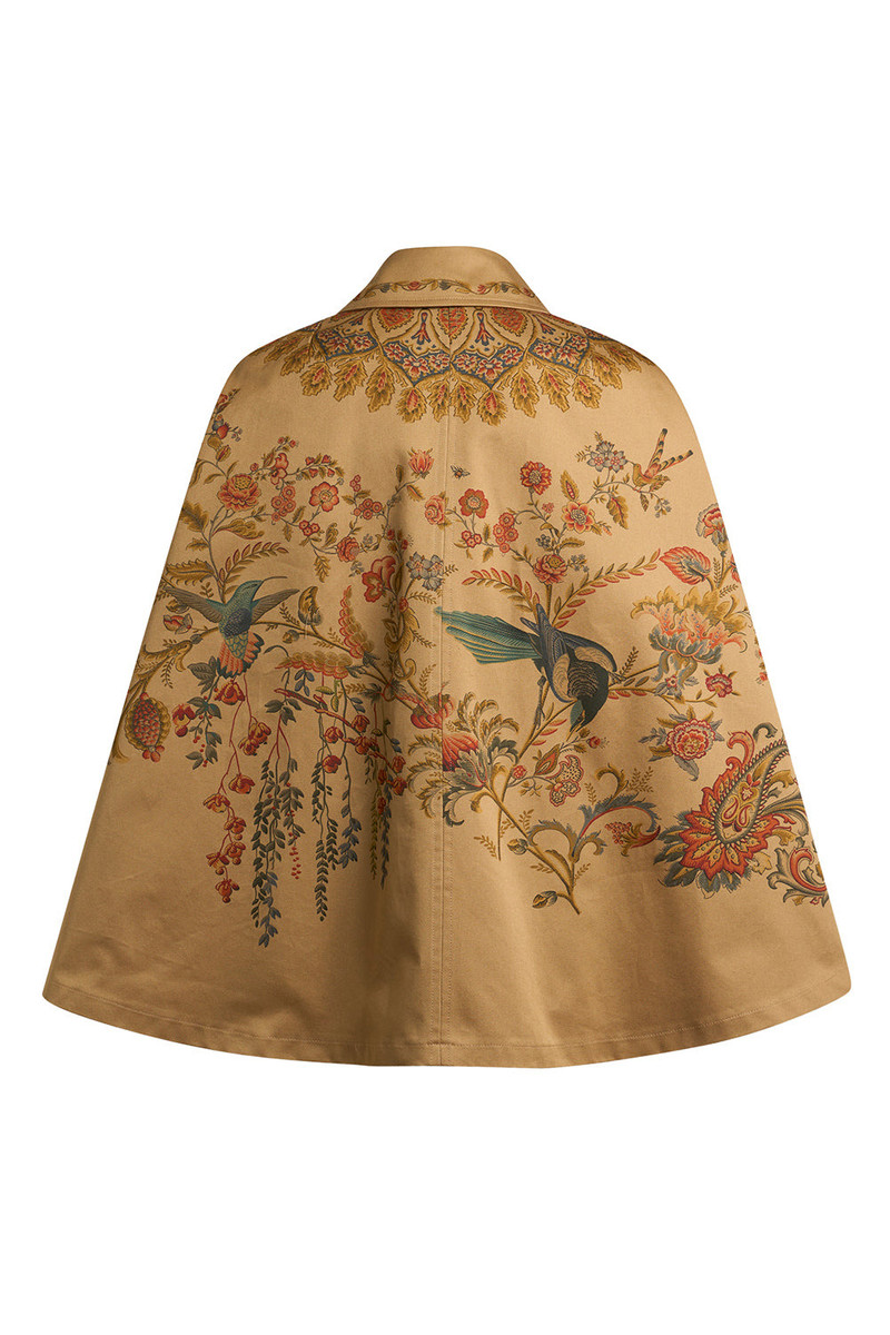 Etro Belted Print Cape Jacket outlook