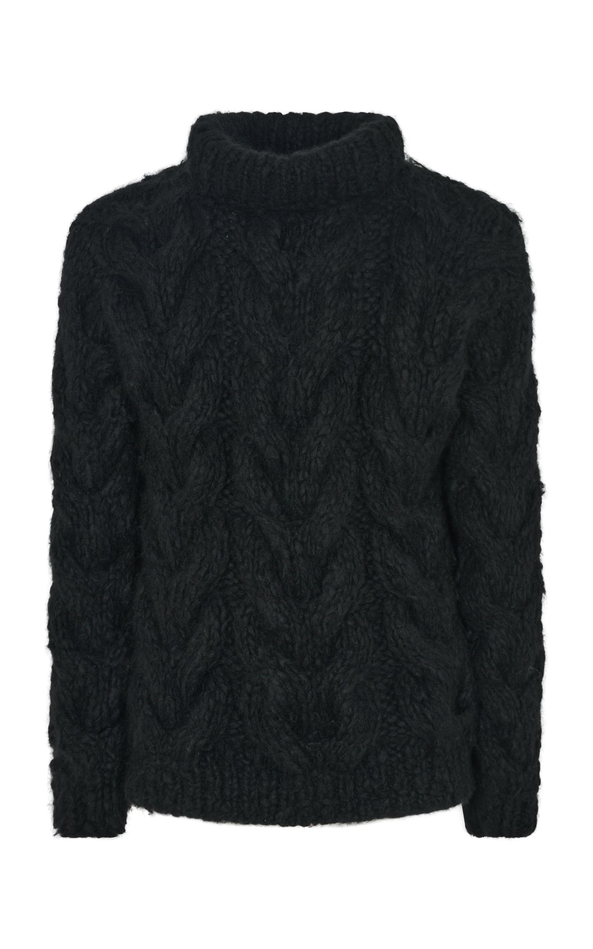 Ray Knit Sweater in Black Welfat Cashmere - 1