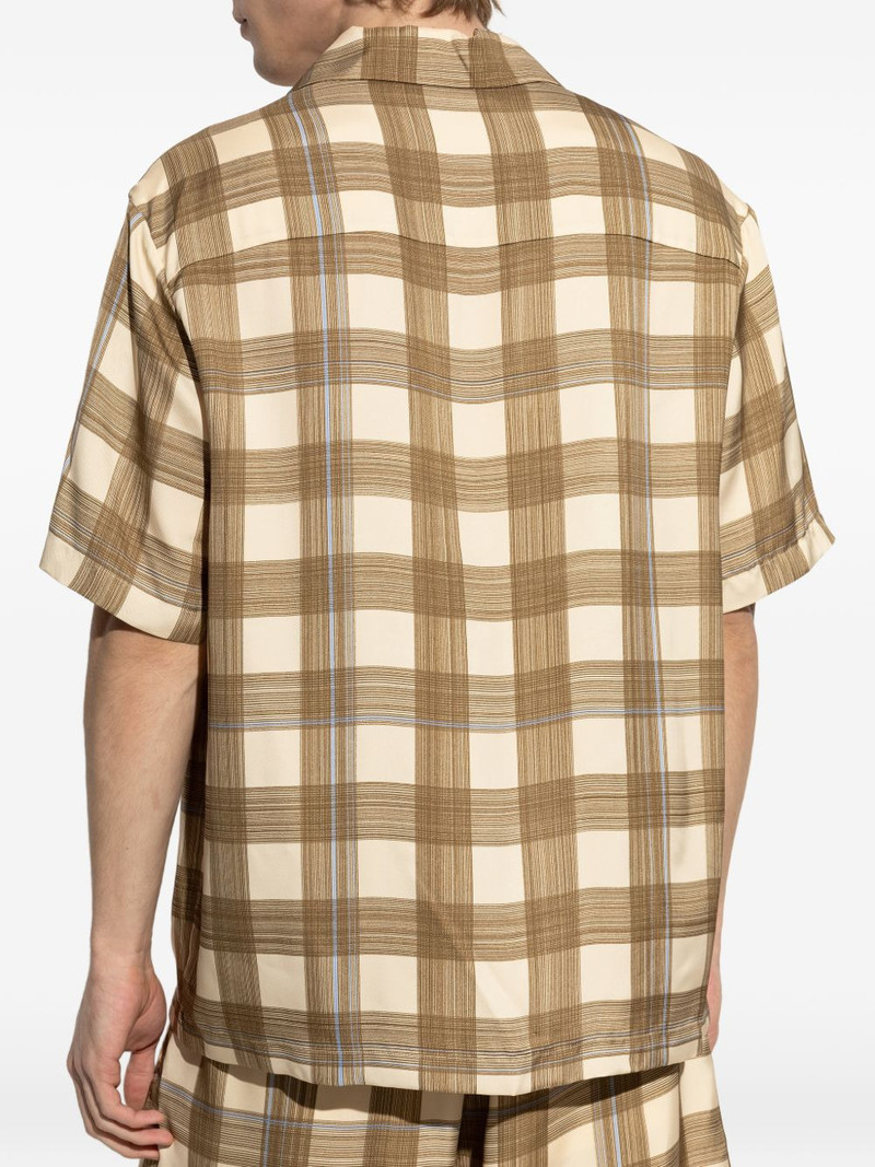checked-pattern short-sleeve shirt 4