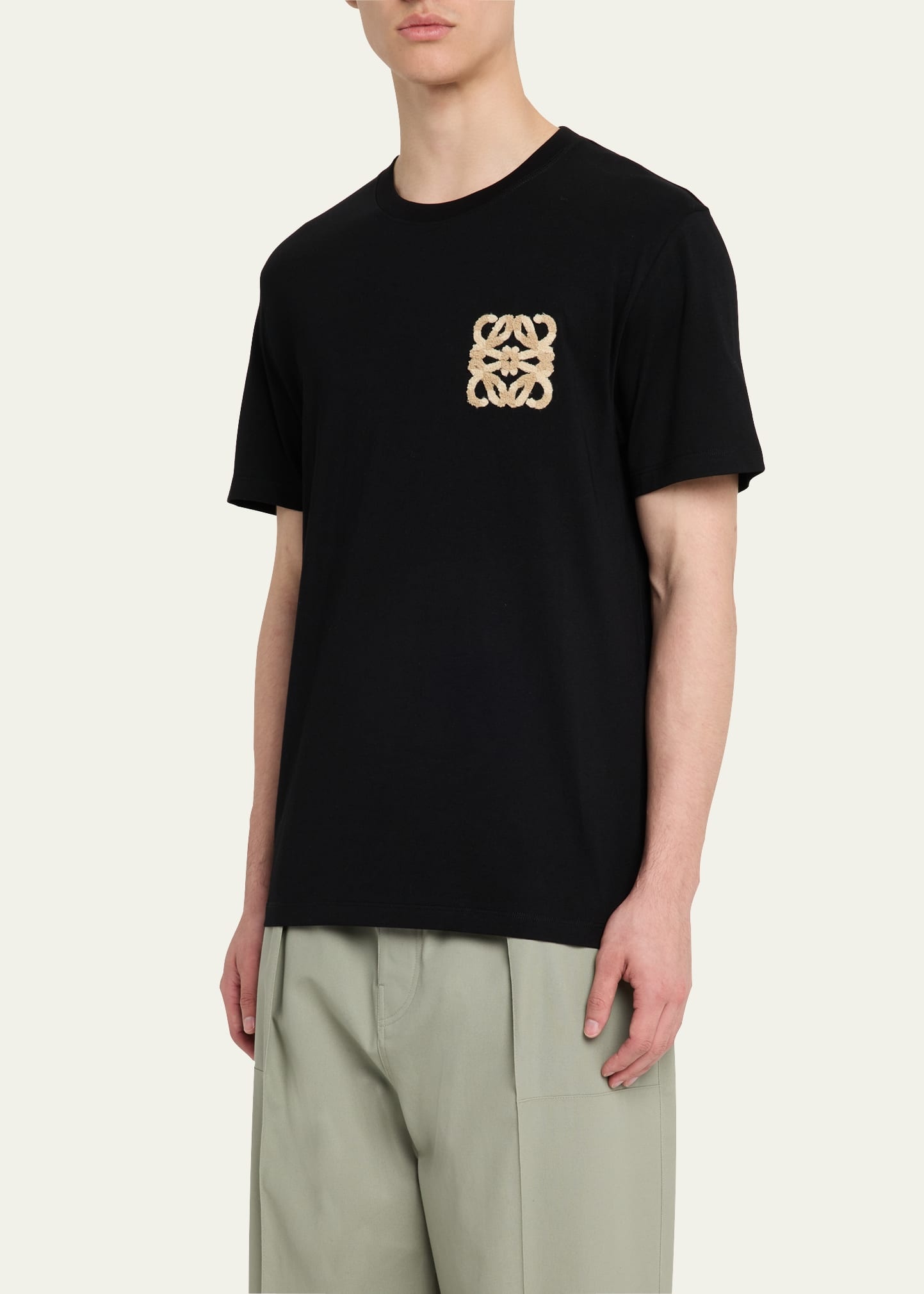 Men's Flocked Anagram Logo Jersey T-Shirt - 4