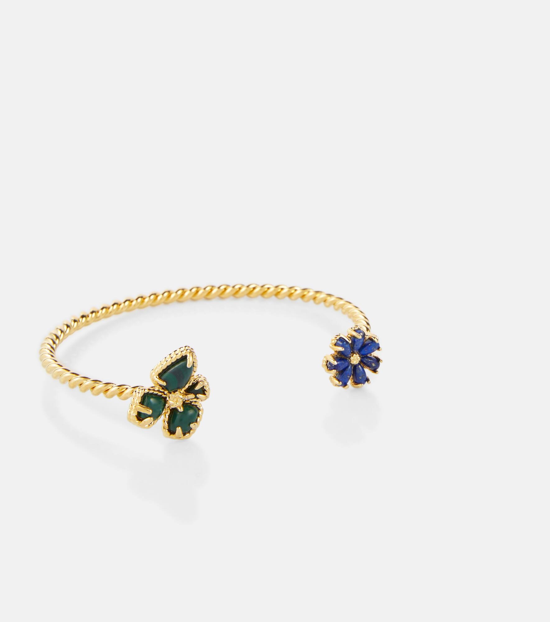 Bloom embellished cuff bracelet - 4