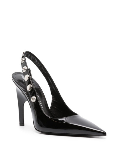 THE ATTICO 105mm stud-embellished patent leather pumps outlook