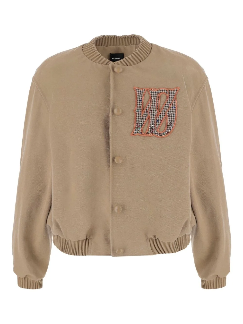 cotton-blend bomber jacket - 1