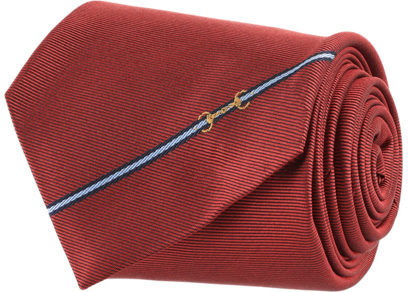Gucci Horsebit Silk Jacquard Tie Red - 1