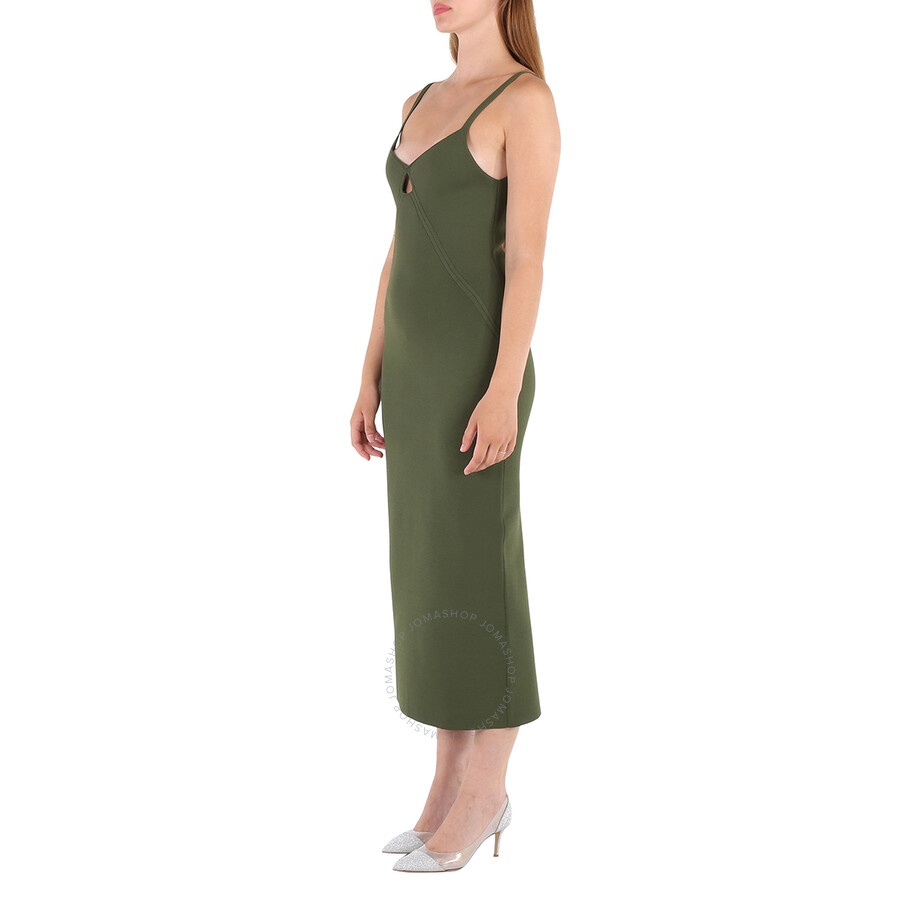 Khaite Ladies Seaweed Green Eden Knit Maxi Dress - 6