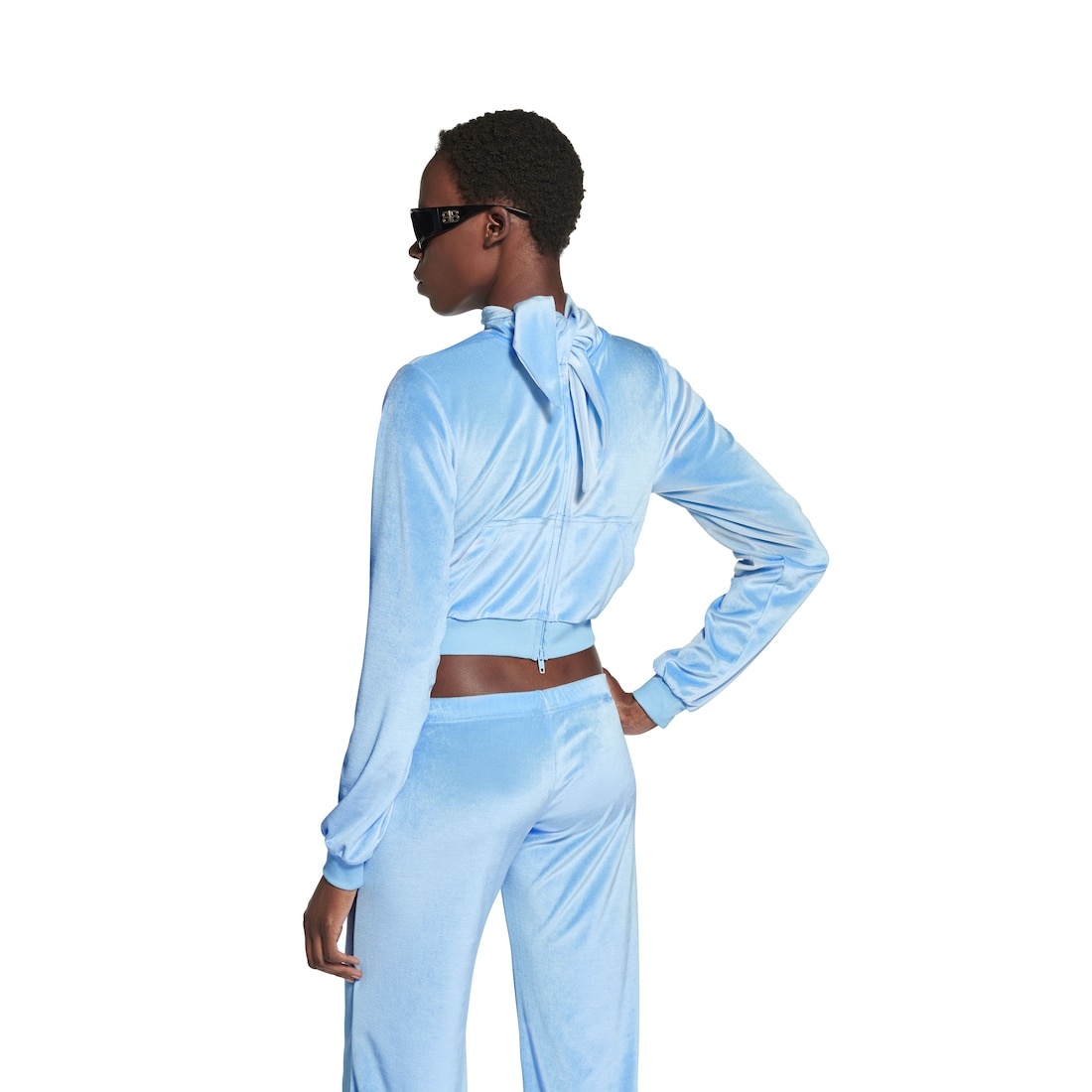 Women's Back To Front Top in Sky Blue - 5