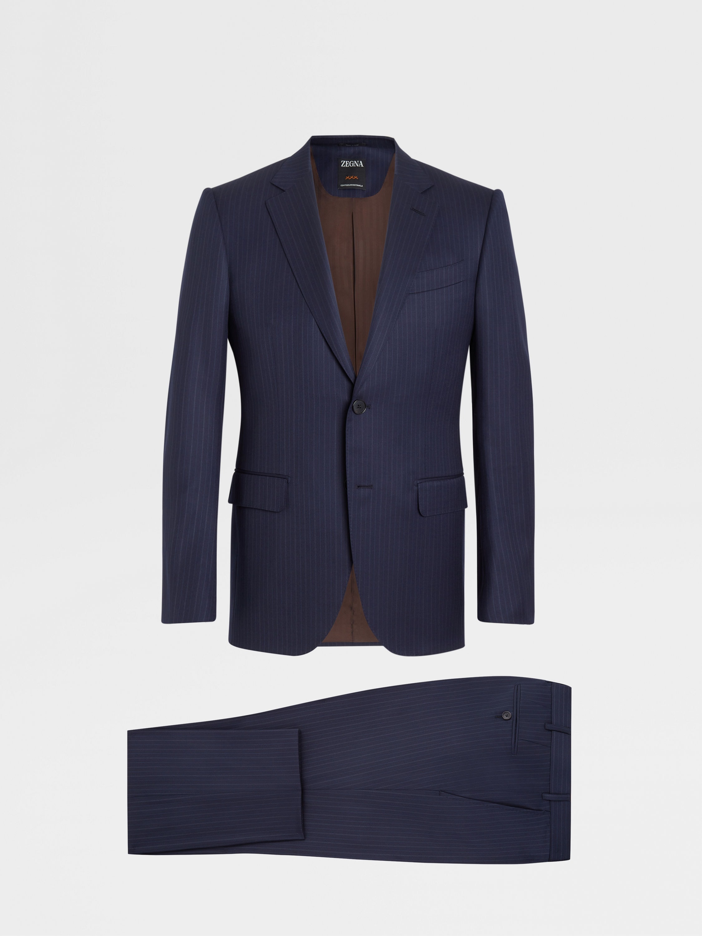 NAVY BLUE CENTOQUARANTAMILA WOOL SUIT - 1