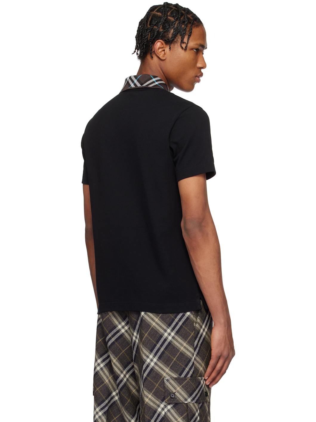 Black Cotton Polo - 3