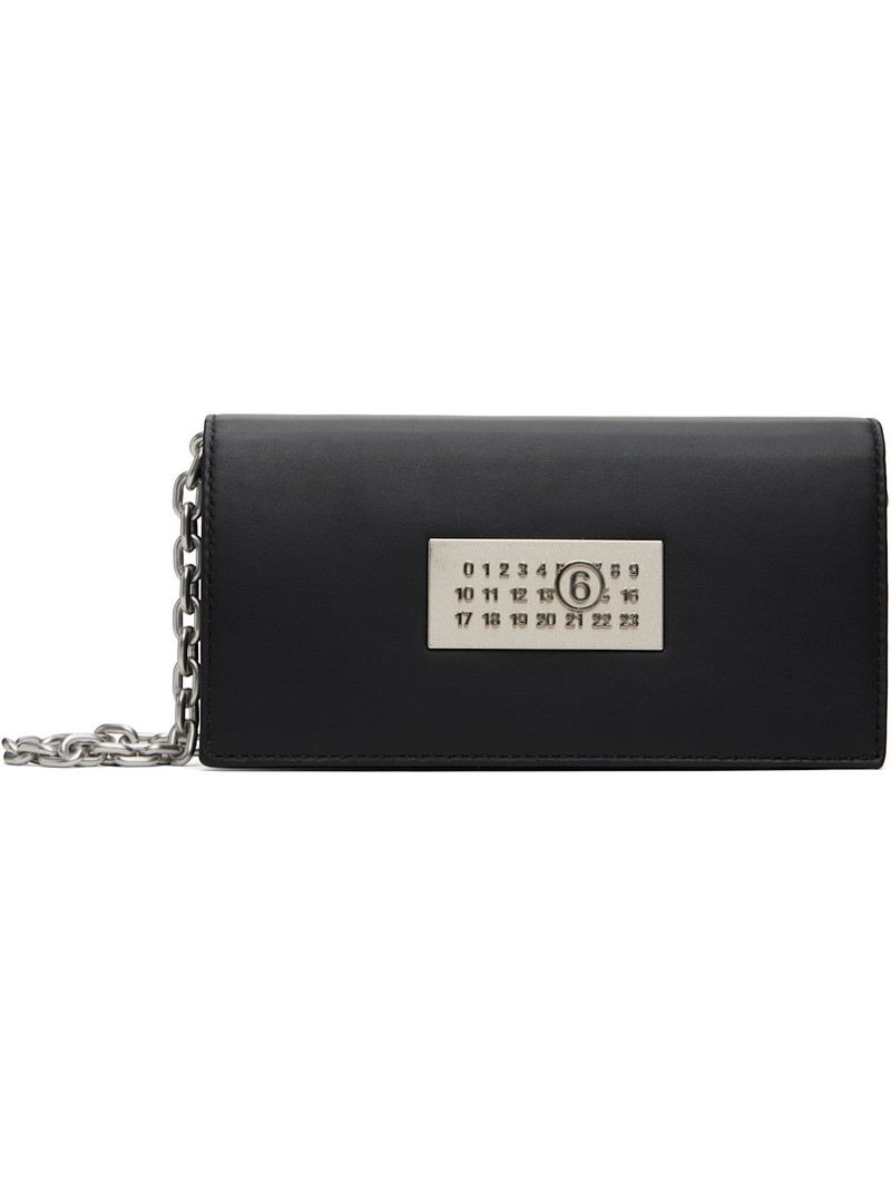 Black Numeric Chain Wallet Bag 1