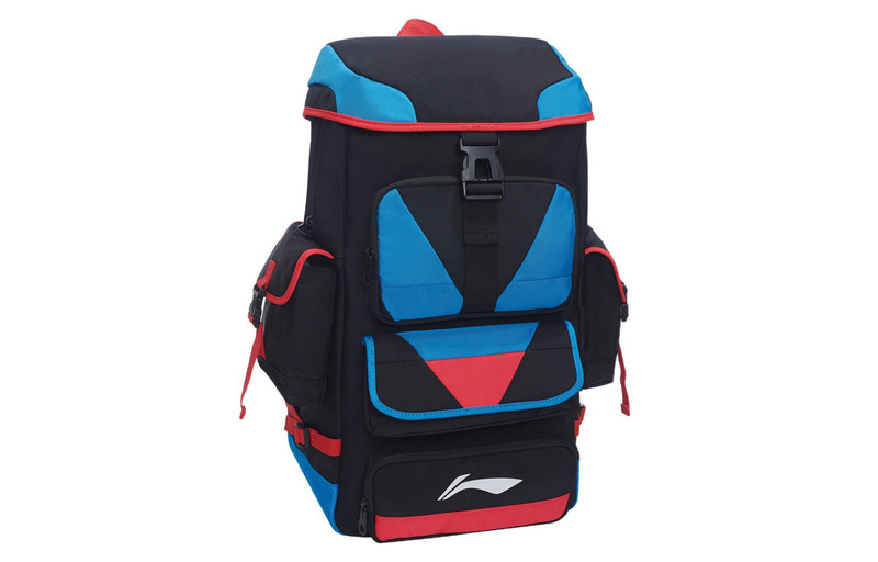 Li-Ning Li-Ning Basketball Outdoor Backpack Large 'Black Blue Red' ABSS315-1 outlook