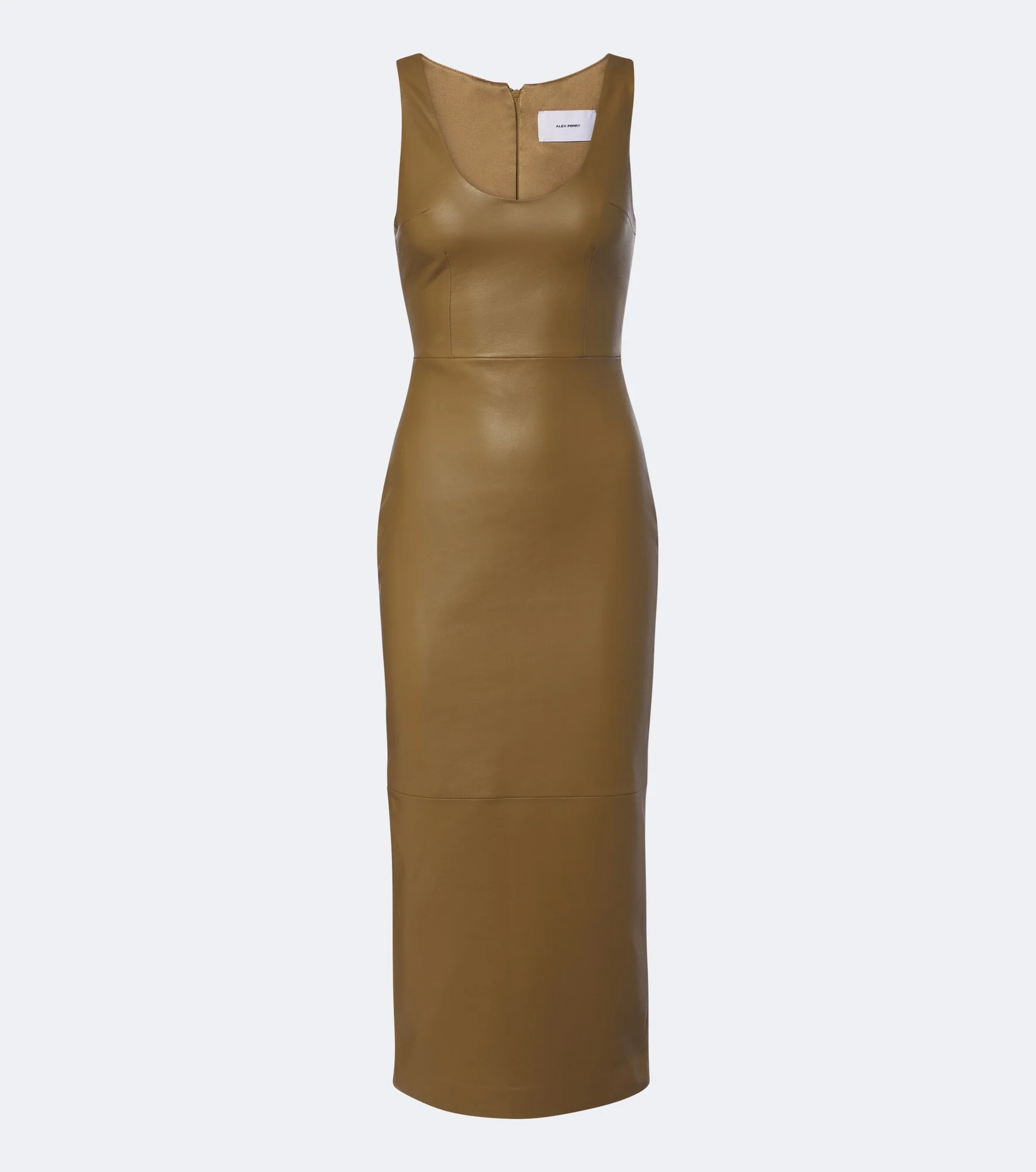 Leather midi dress - 1