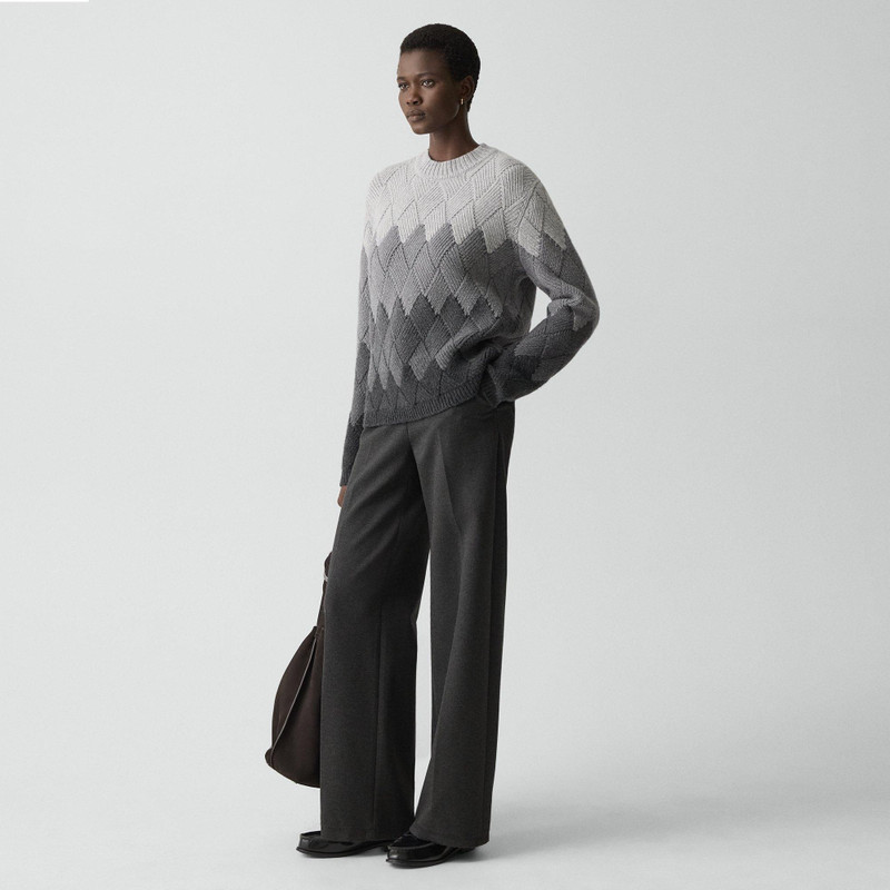 Theory Diamond Weave Sweater in Felted Wool-Cashmere outlook