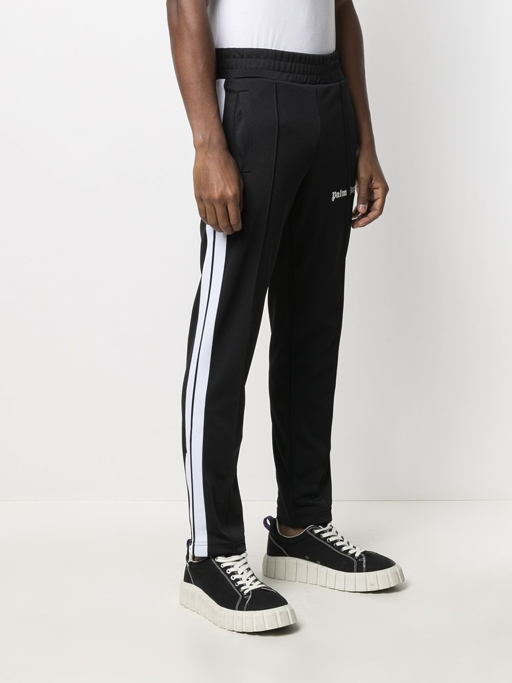 logo-print slim track pants - 3