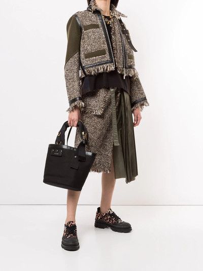 sacai tweed panelled jacket outlook