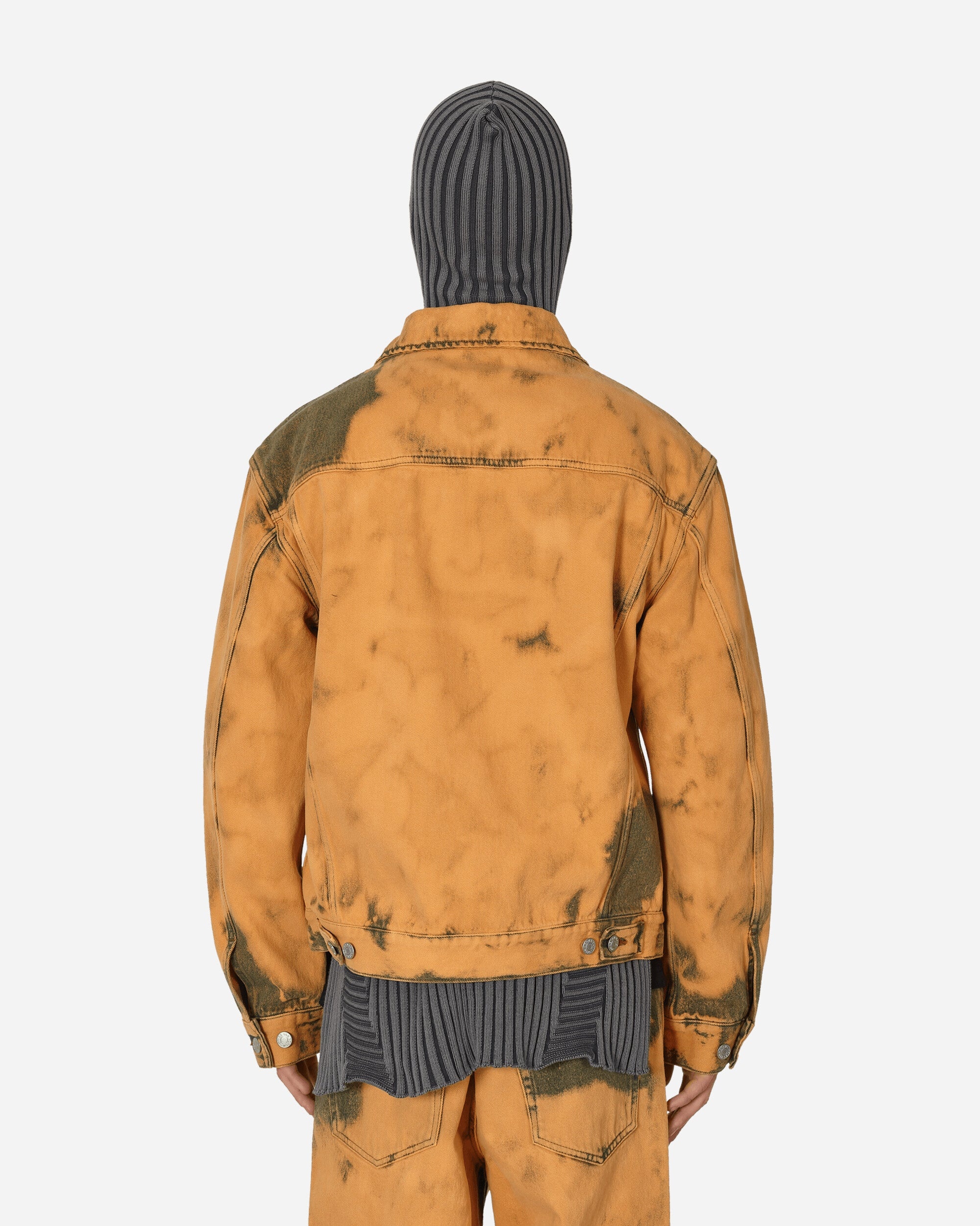 Loose Fit Tie-Dye Denim Jacket Light Rust - 3