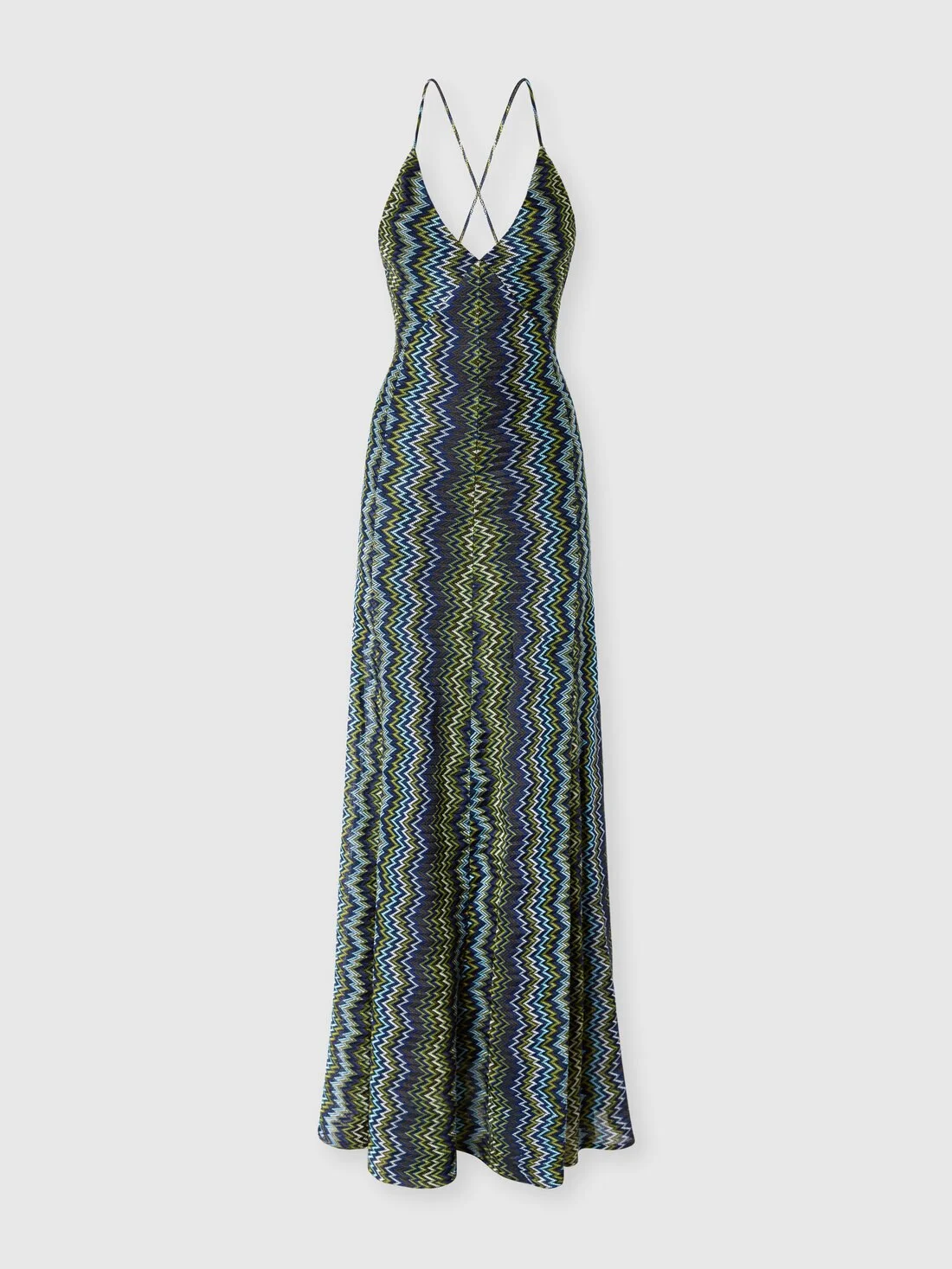 Long viscose dress with snake motif - 1