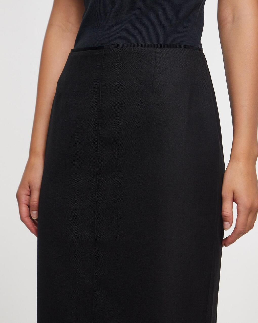 Skirt Pencil Midi  Black - 5
